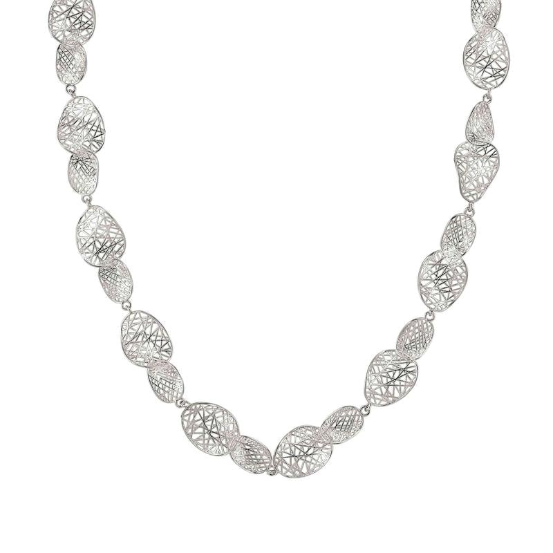 Nomination Leaf of Light Necklace with Ovals, Sterling Silver