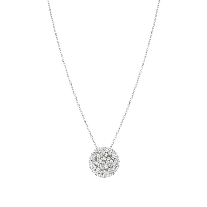 Nomination Life Bouquet Silver Cubic Zirconia Flower Cluster Necklace