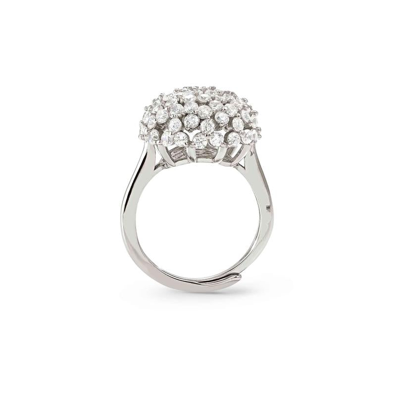 Nomination Life Bouquet Sterling Silver Cubic Zirconia Pave Cluster Ring