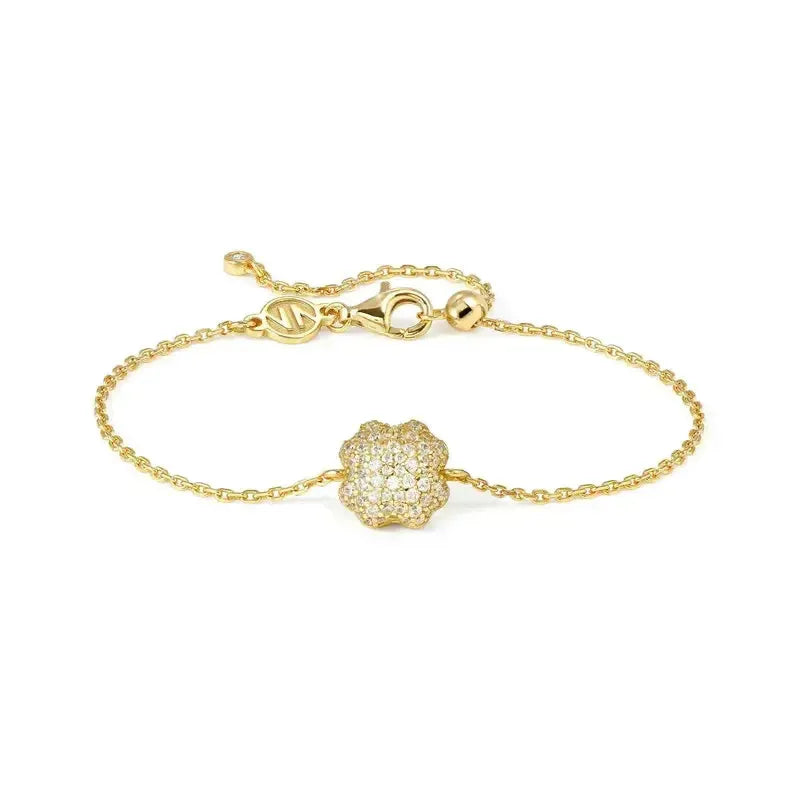 Nomination LifePoetry Gold Bracelet with Rounded 4-Leaf Clover