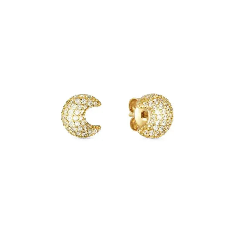 Nomination LifePoetry Gold Earrings with Rounded Moon