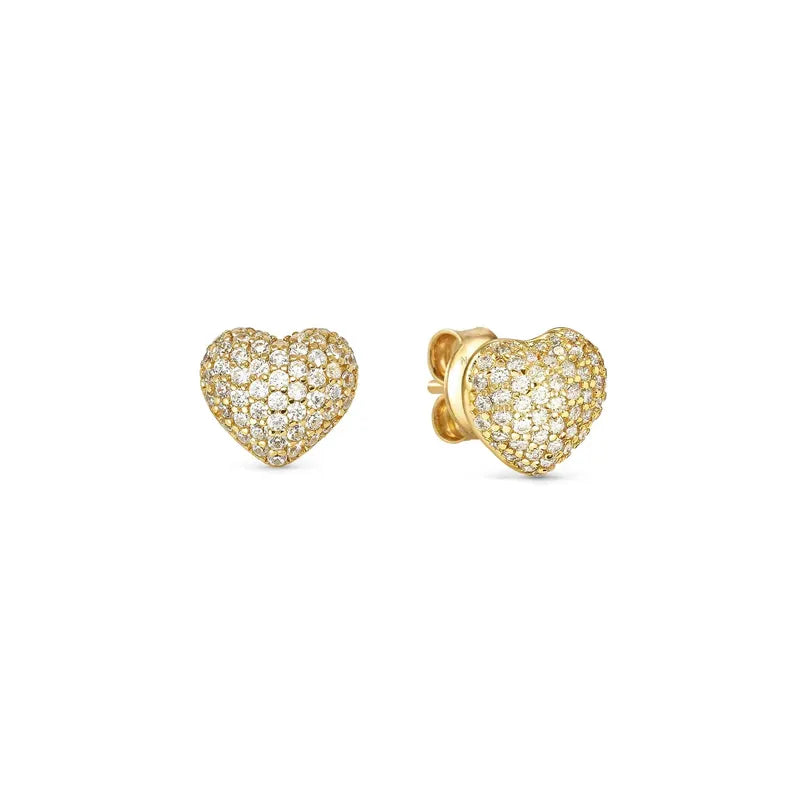 Nomination LifePoetry Gold Rounded Heart Earrings