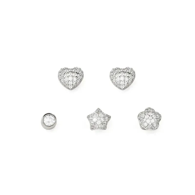 Nomination LifePoetry Mixed Symbol Silver Earrings Set