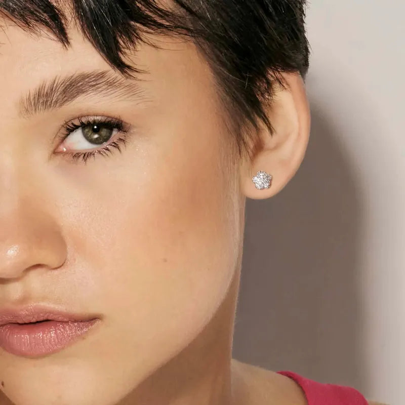 Nomination LifePoetry Silver Earrings with Rounded Flower