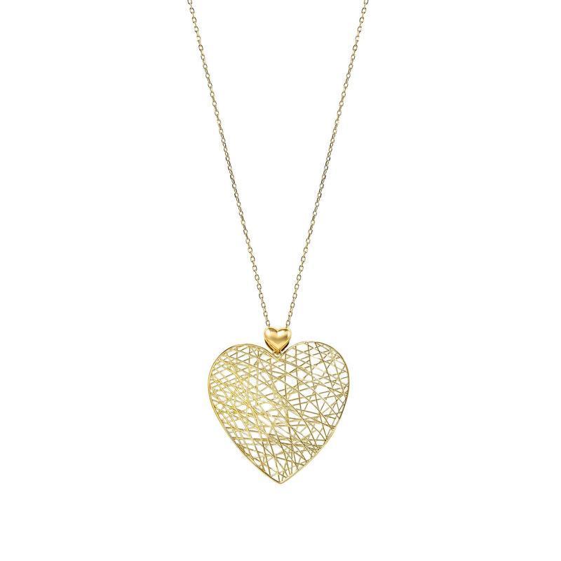 Nomination Long Leaf of Light Necklace, Filigree Heart