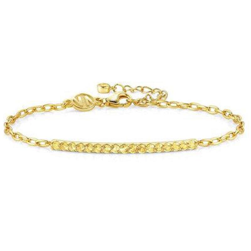 Nomination Lovelight Bracelet, Rigid, Yellow Cubic Zirconia, Small, 18K Gold