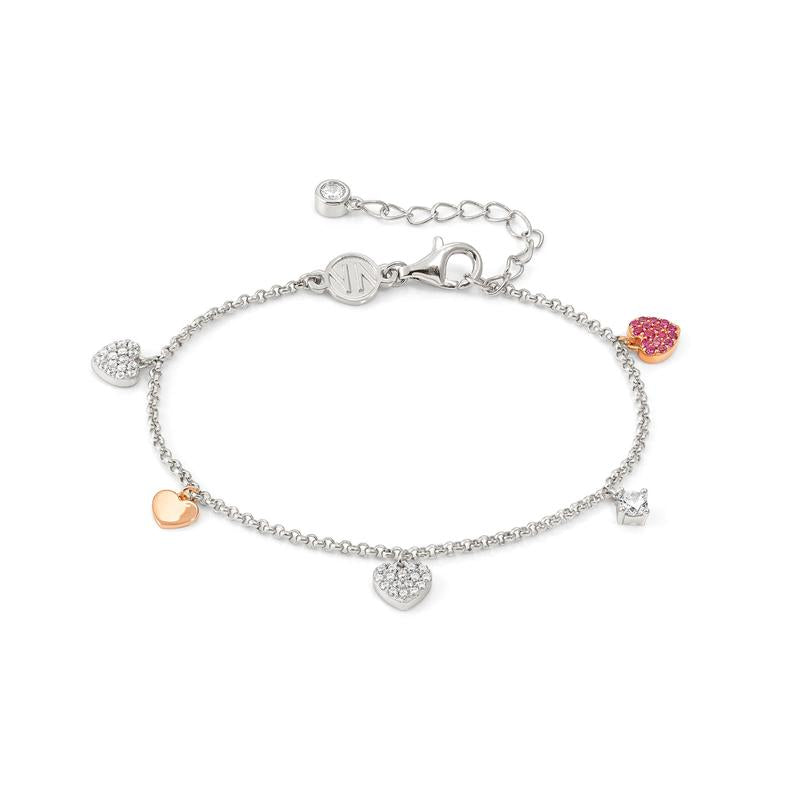 Nomination Lucentissima Bracelet with Mixed Pendants and Heart CZ