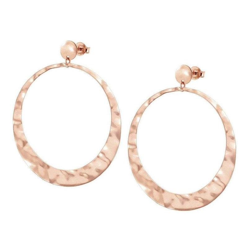 Nomination Luna Rose Gold Plated Cresent Moon Hoop Earrings
