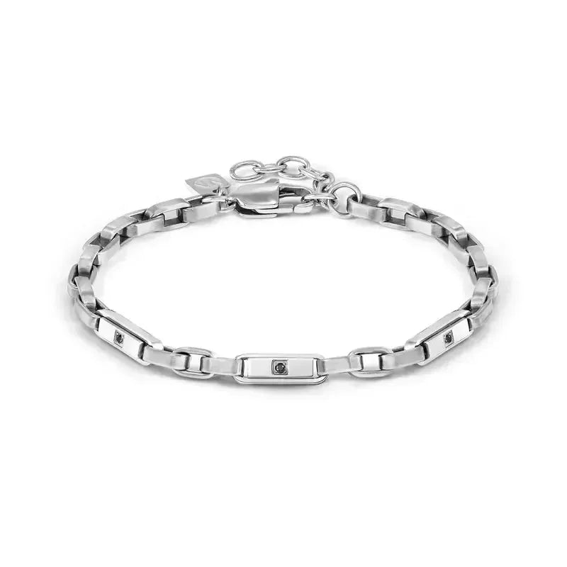 Nomination ManVision Black Steel Bracelet Modern Geometric Design
