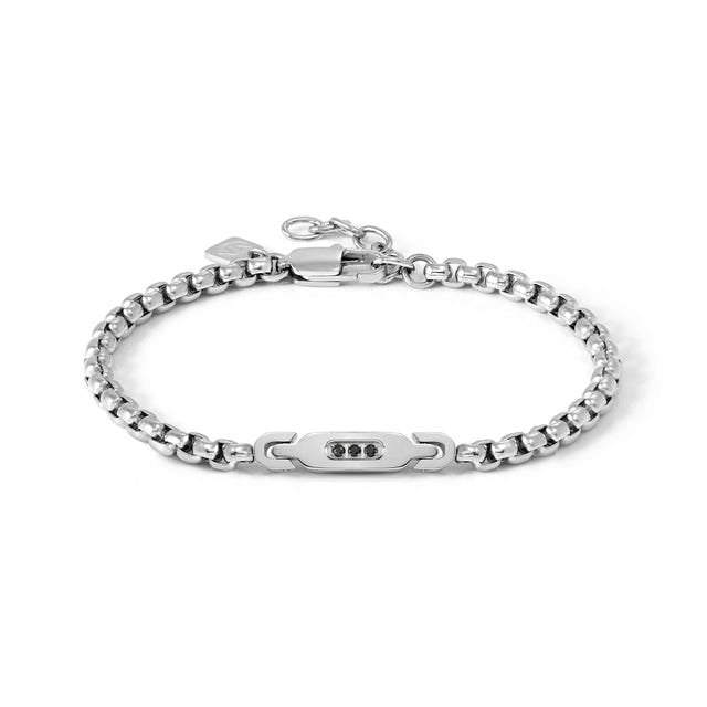 Nomination ManVision Steel Bracelet with 3 Central Cubic Zirconia