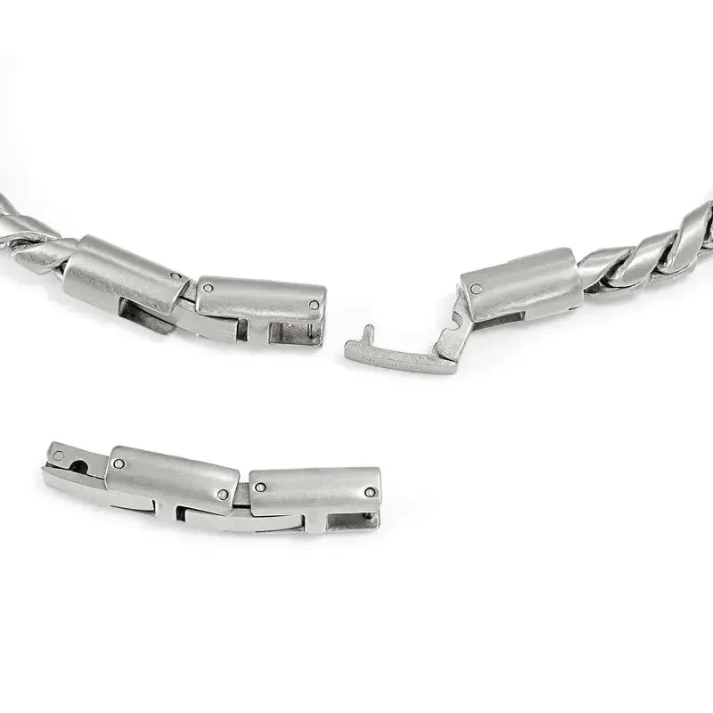 Nomination ManVision Silver Bracelet with Decorative Elements, Satin Finish