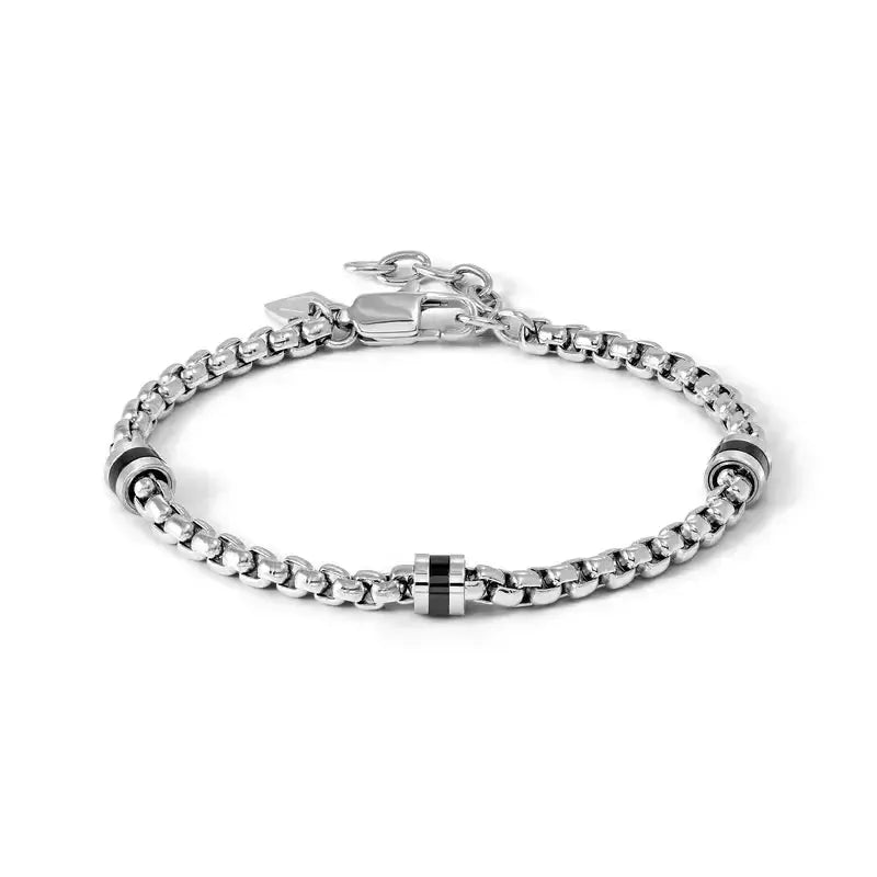 Nomination ManVision Steel Bracelet with Black PVD Details
