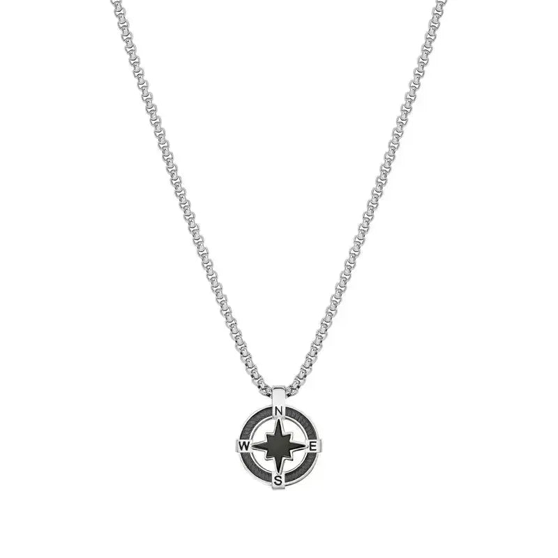 Nomination ManVision Stones Ed Black Necklace, Wind Rose
