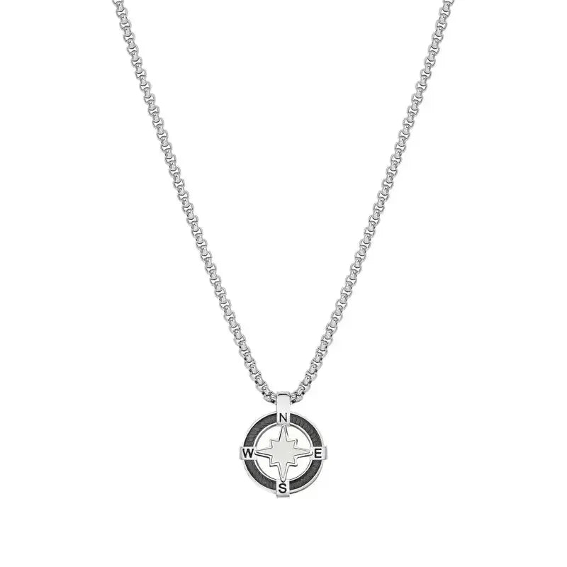Nomination ManVision Stones Ed Silver Necklace, Wind Rose
