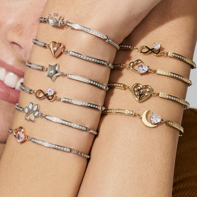 Nomination Milleluci Adjustable Stainless Steel Four-Leaf Clover Bracelet