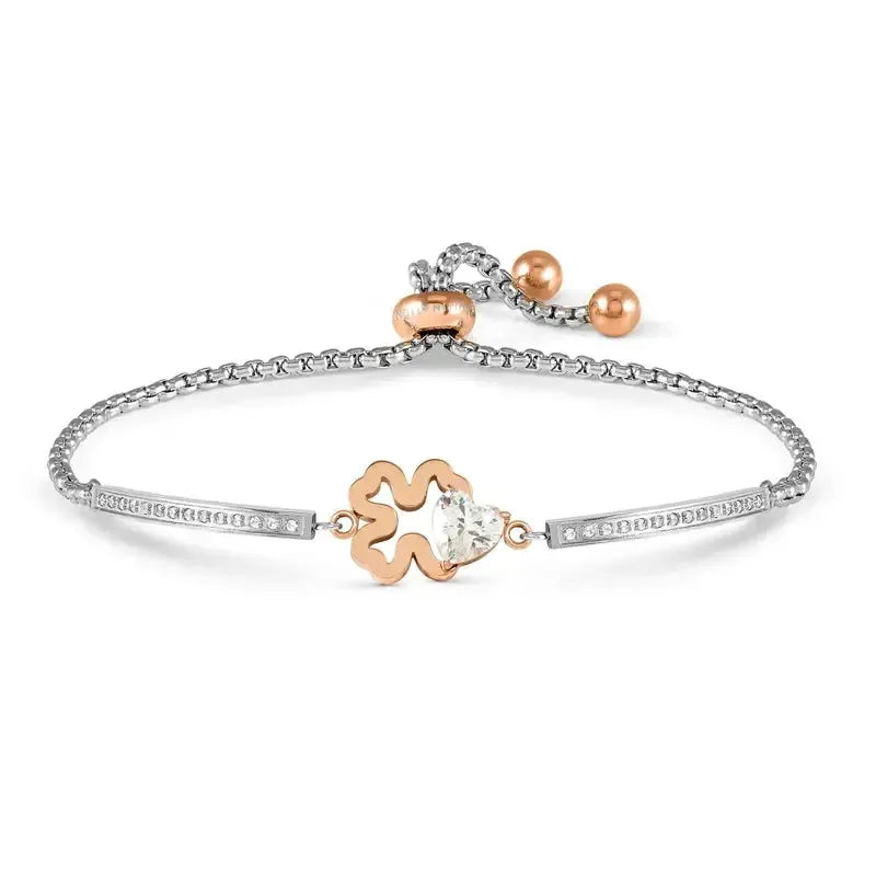 Nomination Milleluci Rose Gold Four-Leaf Clover Bracelet