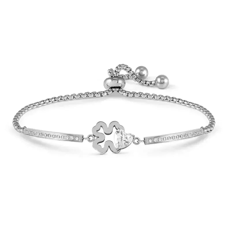 Nomination Milleluci Silver Four-Leaf Clover Bracelet