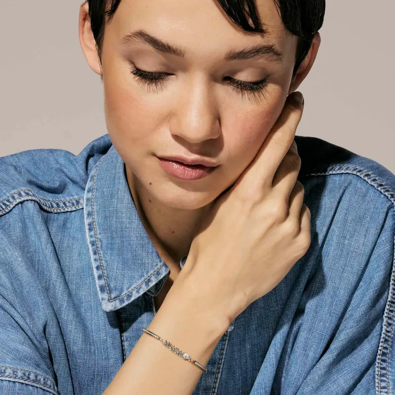 Nomination Milleluci Silver Mamma Bracelet with Cubic Zirconia