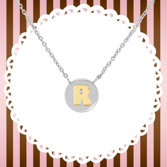 Nomination My Bon Bon Necklace Letter R, 24K Gold