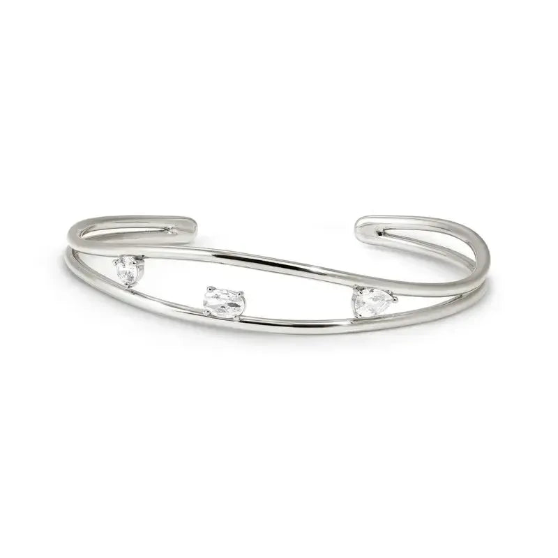 Nomination My Rebel Art Cuff Bracelet with White Stones