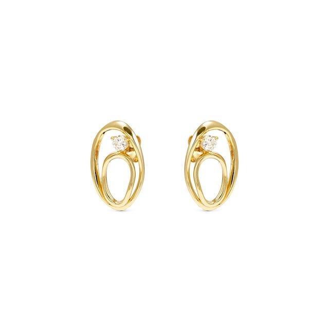 Nomination My Rebel Art Oval Earrings White Stone