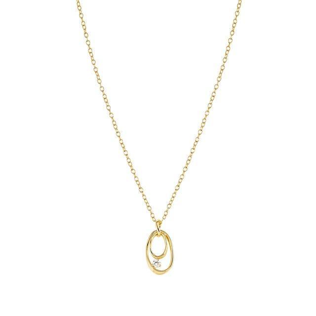 Nomination My Rebel Art Oval Necklace White Stone