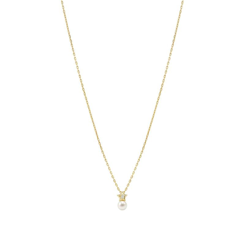 Nomination Pearls Loop Necklace, Star and Pearl, Gold