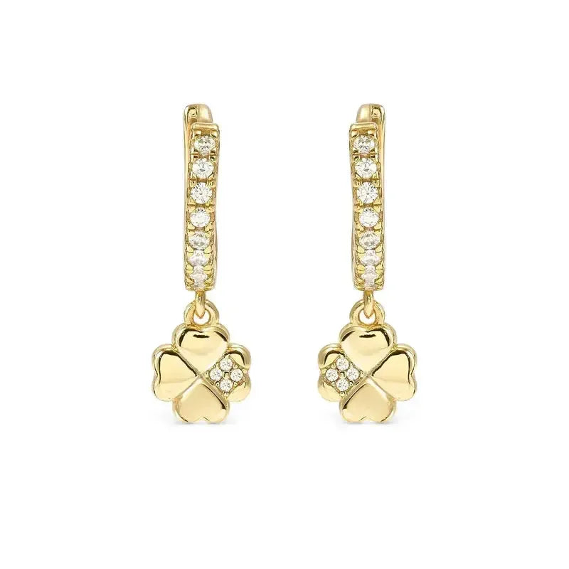 Nomination Petit Sparkle Clover Hoop Earrings