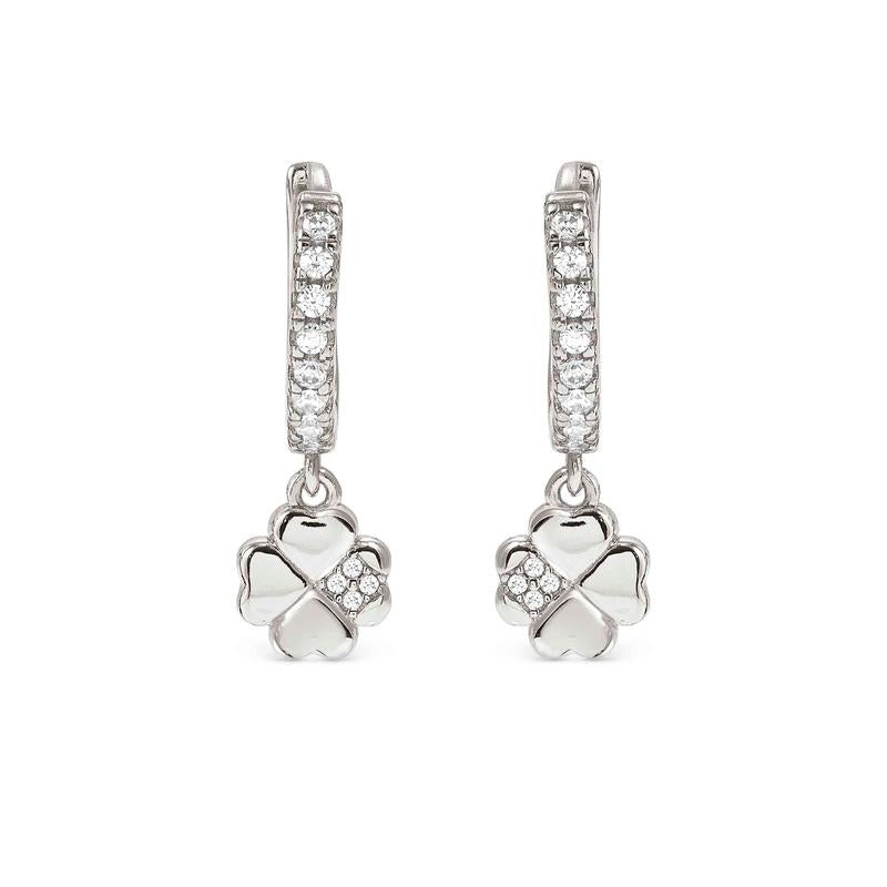 Nomination Petit Sparkle Clover Hoop Earrings