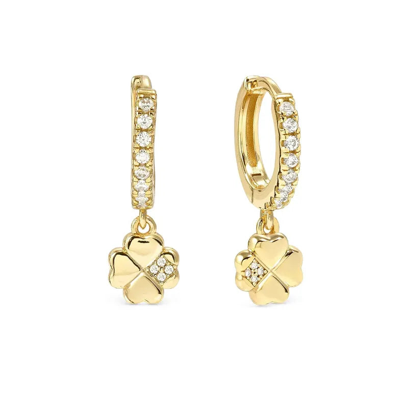 Nomination Petit Sparkle Clover Hoop Earrings