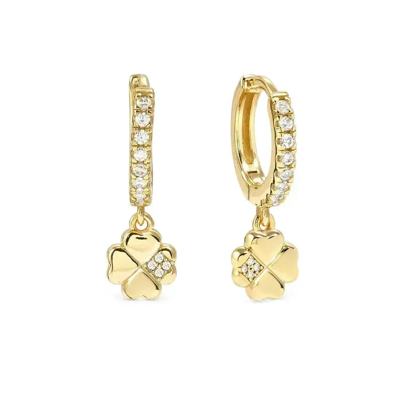 Nomination Petit Sparkle Clover Hoop Earrings
