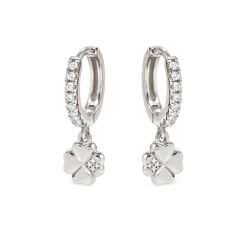 Nomination Petit Sparkle Clover Hoop Earrings