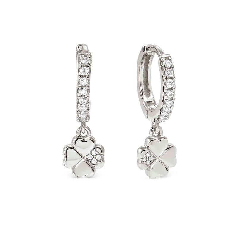 Nomination Petit Sparkle Clover Hoop Earrings