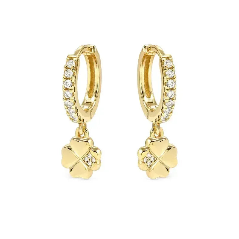 Nomination Petit Sparkle Clover Hoop Earrings