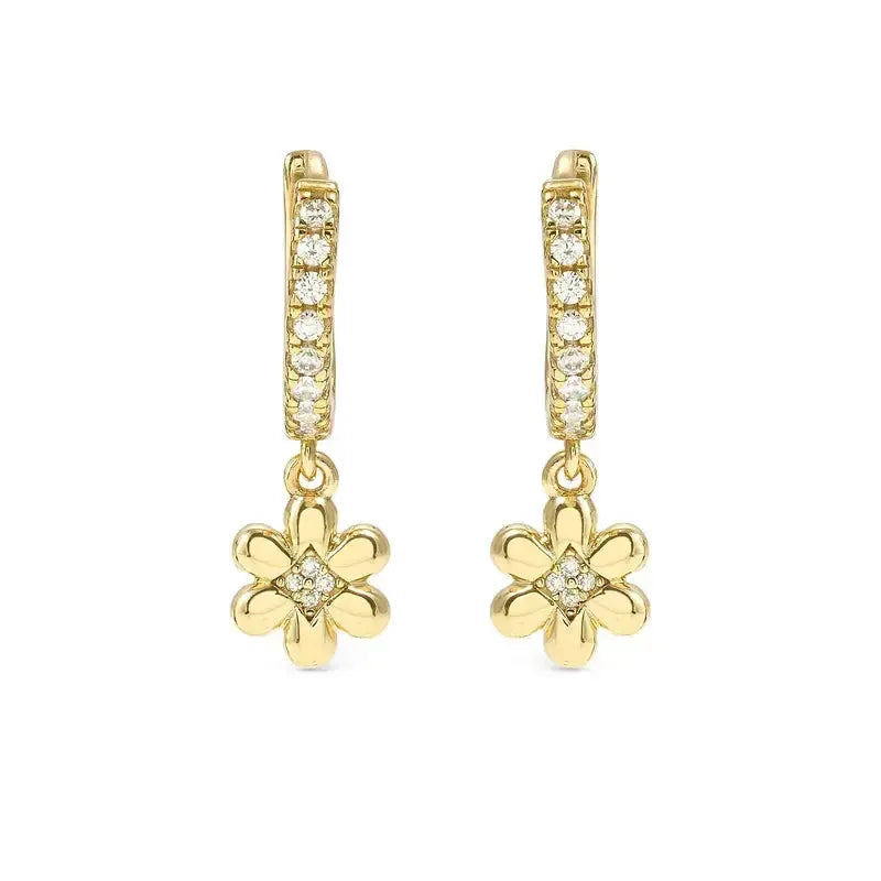 Nomination Petit Sparkle Gold Flower Hoop Earrings