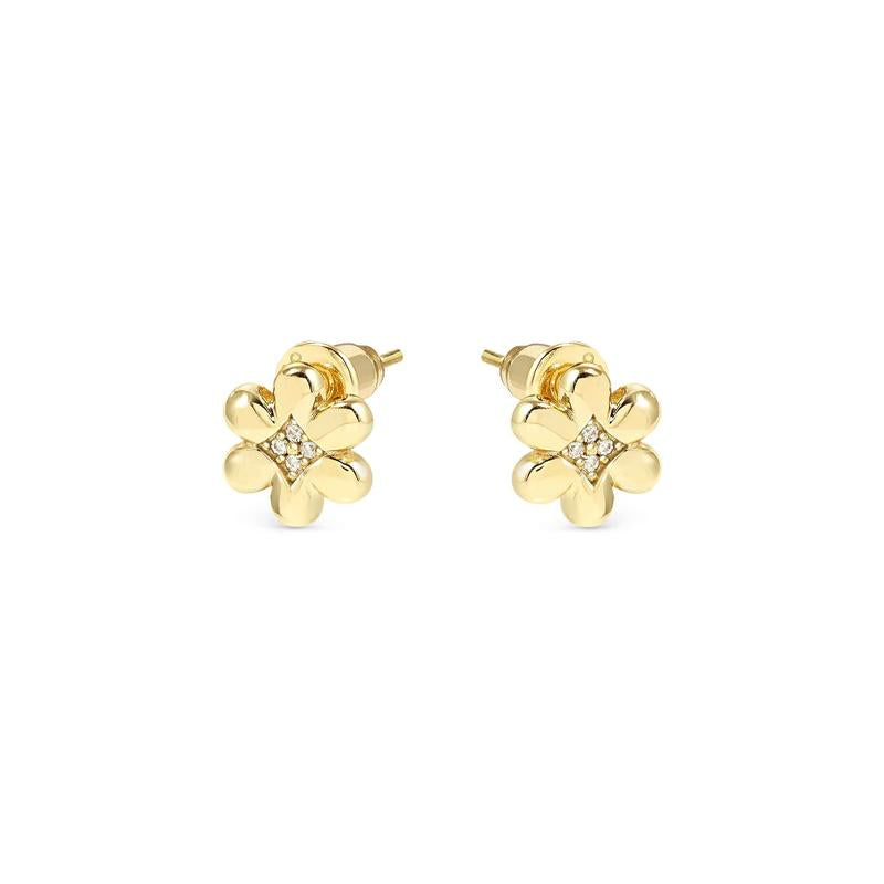 Nomination Petit Sparkle Gold Flower Stud Earrings