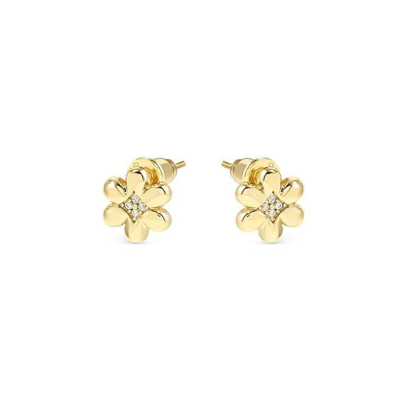 Nomination Petit Sparkle Gold Flower Stud Earrings