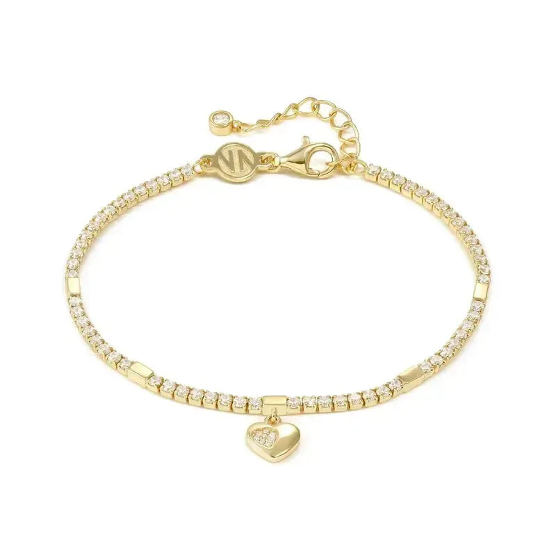 Nomination Petit Sparkle Gold Heart Tennis Bracelet