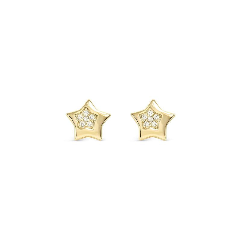 Nomination Petit Sparkle Gold Star Stud Earrings