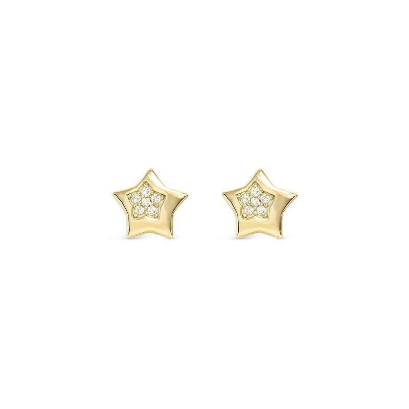 Nomination Petit Sparkle Gold Star Stud Earrings