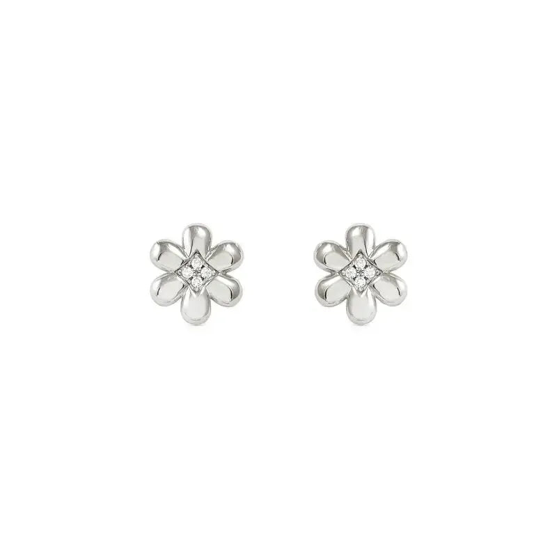 Nomination Petit Sparkle Silver Flower Stud Earrings
