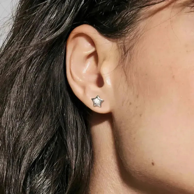Nomination Petit Sparkle Silver Star Stud Earrings