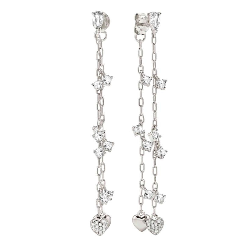 Nomination Precious Moves Double Strand Earrings, Hearts