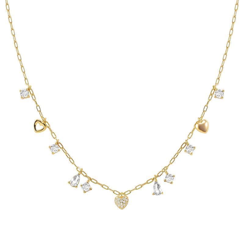 Nomination Precious Moves Necklace, Hearts and Pendants, Gold
