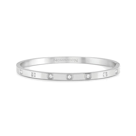 Nomination Pretty Bangle, Cubic Zirconia, Silver, Stainless Steel