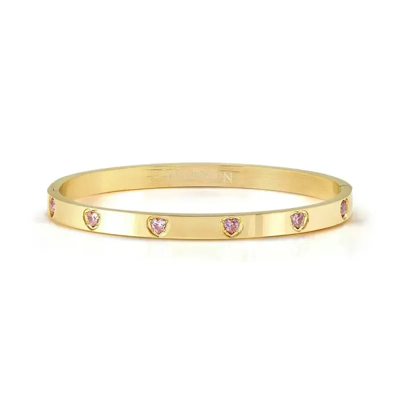 Nomination Pretty Bangles Pink Heart Gold Bracelet