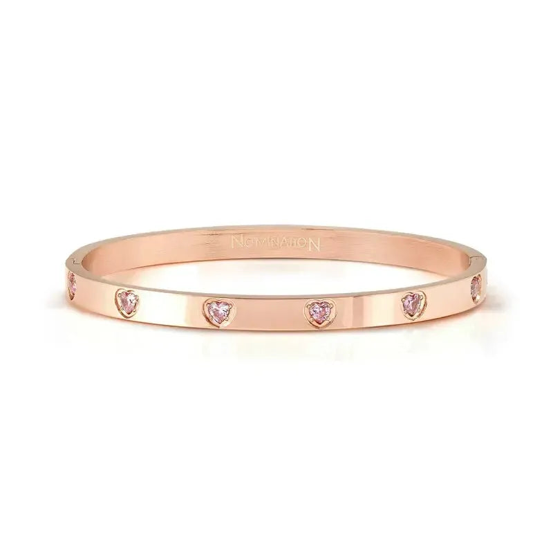 Nomination Pretty Bangles Pink Heart Rose Gold Bracelet