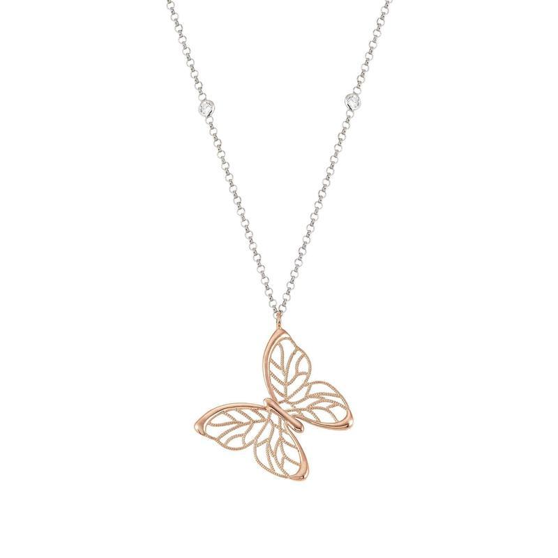 Nomination Primavera Lrg 2T Butterfly CZ Necklace