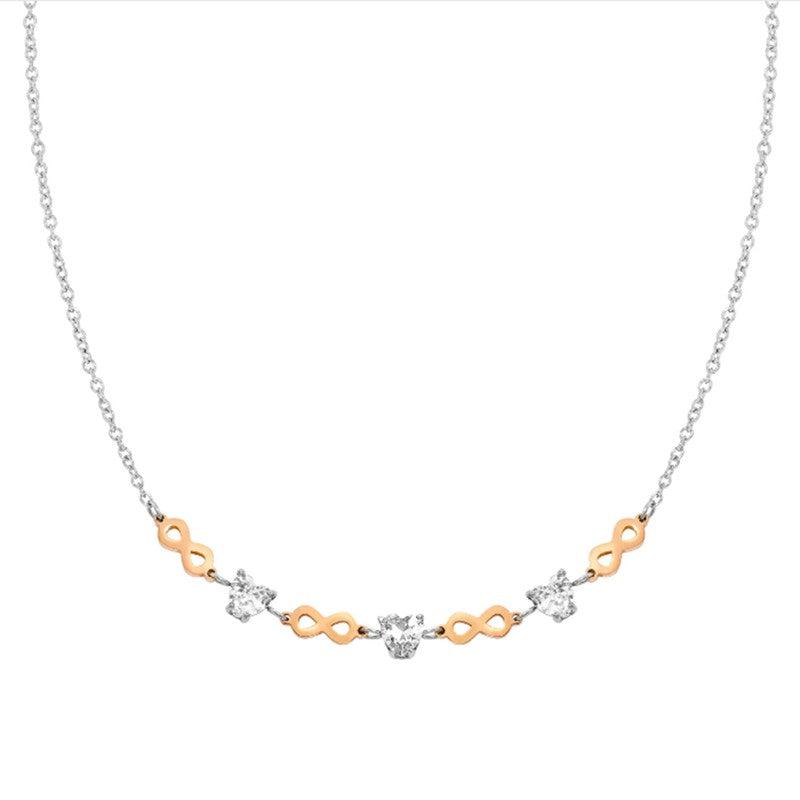 Nomination Principessina Necklace, Rose Gold Infinity & Stones