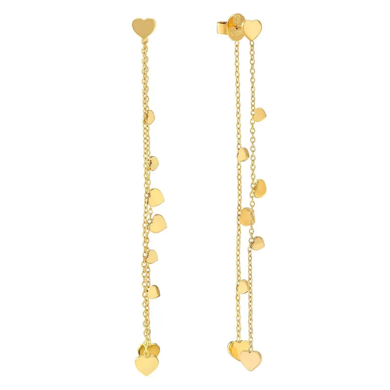 Nomination Ritmatika Double Chain Gold Heart Earrings